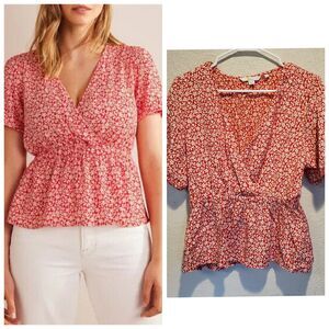 Boden Women’s Top Blouse Poppy Red, Blossome Sz 10